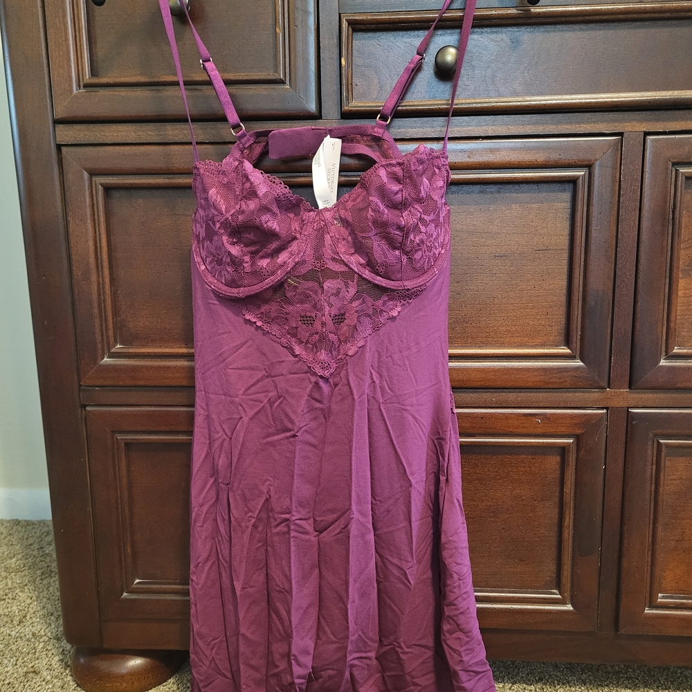 Victoria's Secret Plum Lace Chemise